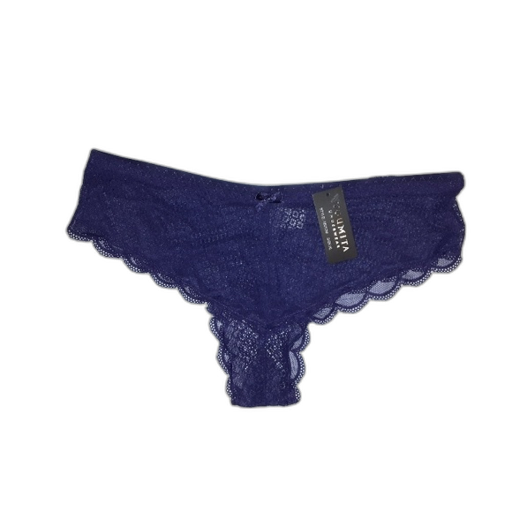 Youmita XL Cerise Lace and Mesh Bikini Panty NWT